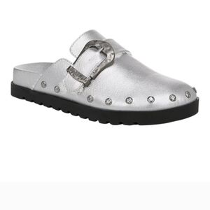 Blowfish Malibu Women's Skylar Cozy Slip On Clog Mules Silver Size 10